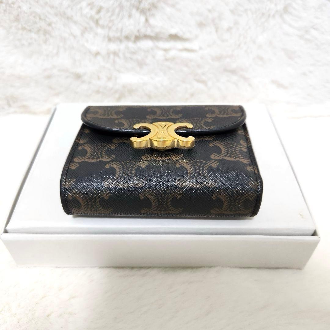 みかん✨極美品　正規品✨セリーヌ　三つ折り　トリオンフ　マカダム