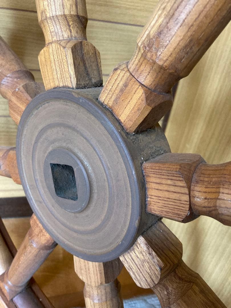 【約90cm】船舵 操舵輪 舵輪 アンティーク インテリア9/27.28発送