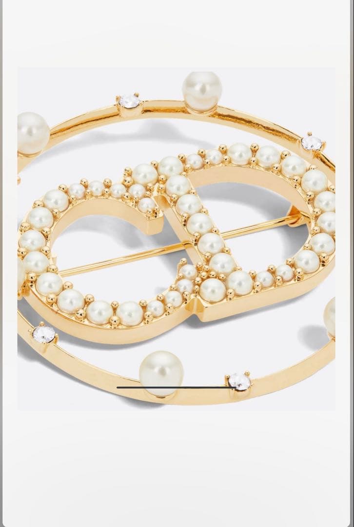Clair D Lune ブローチ Dior メタル・レジンパール・クリスタル