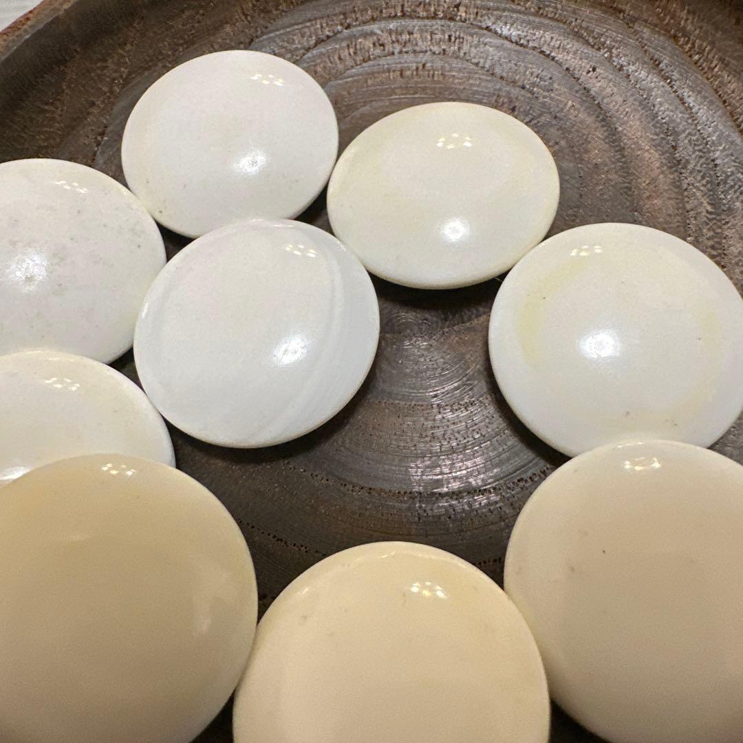 日向特産蛤碁石，美品　蛤碁石　那智黒石　 特製。碁石，砗磲，囲碁