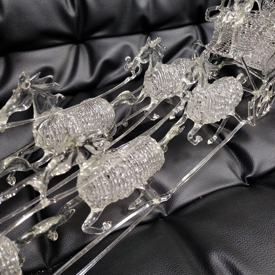 アンティーク 超絶技巧 ガラス細工 馬車 骨董 置物 オブジェ 洋風