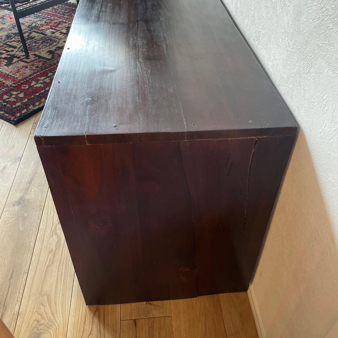 値下げしました【送料込み】ダークブラウン木製テレビ台 引き出し付き