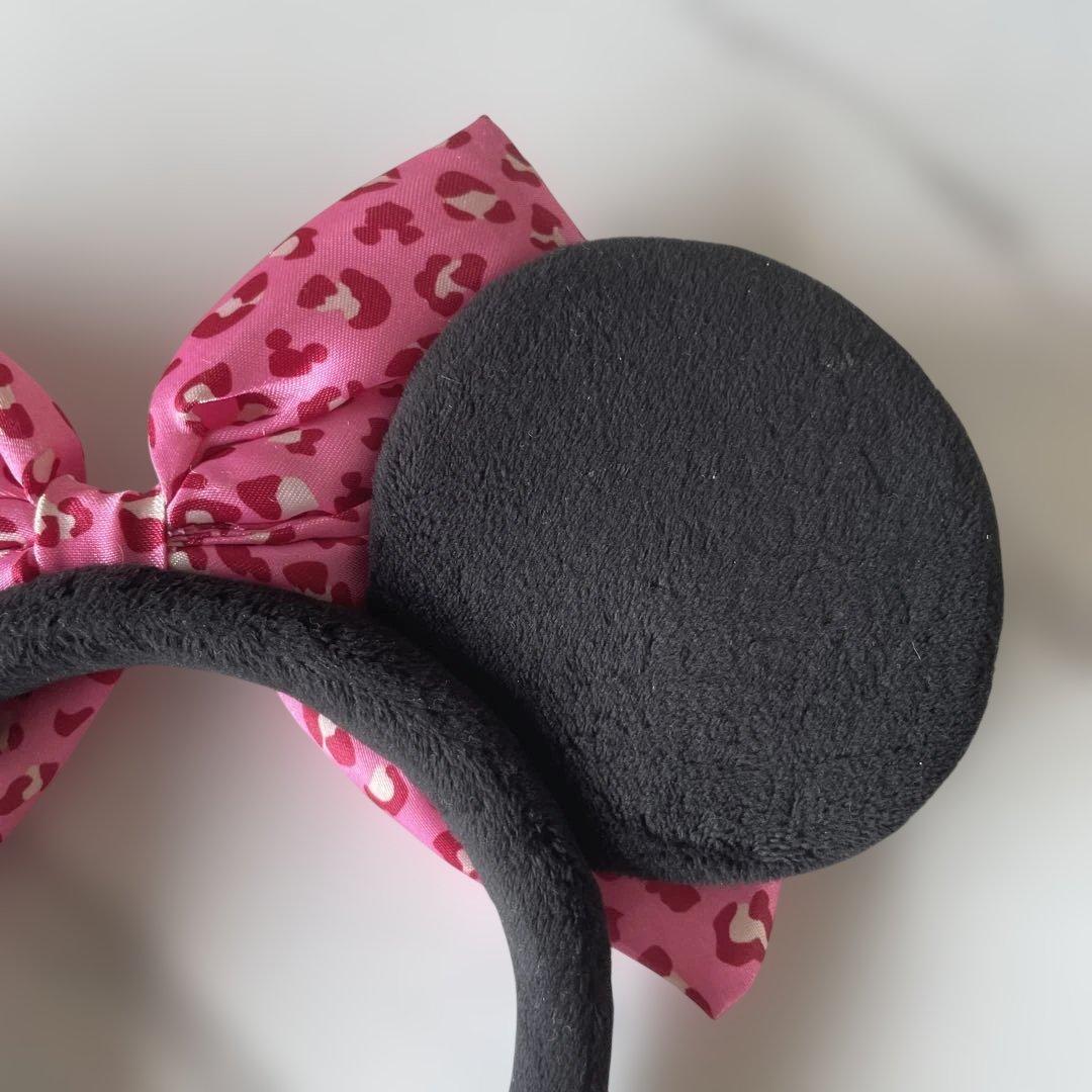 ディズニー ヒョウ柄 ピンクリボン カチューシャ 2個セット