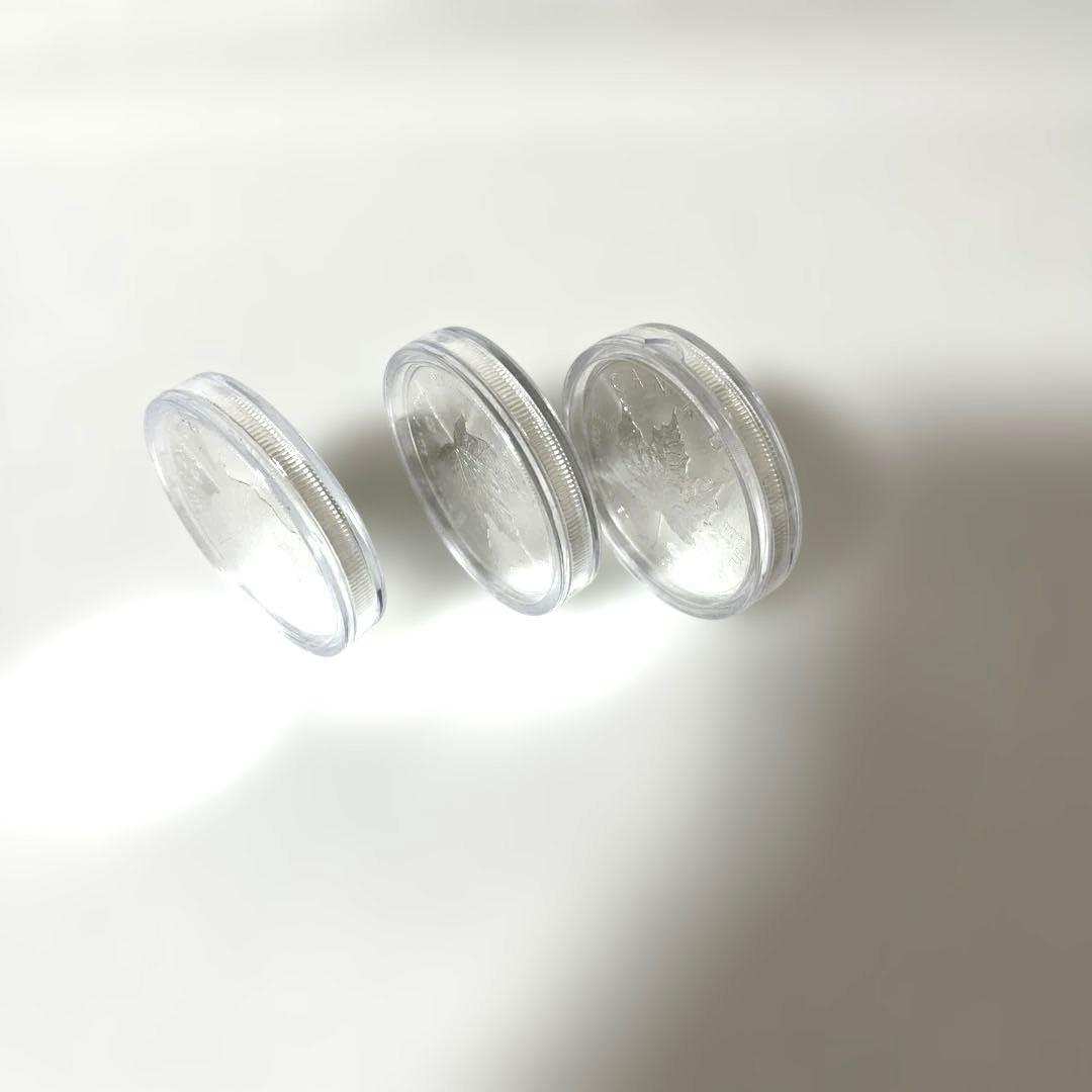 【メイプルリーフ銀貨1オンス2021年】 クリアケース入り5枚【新品未使用】