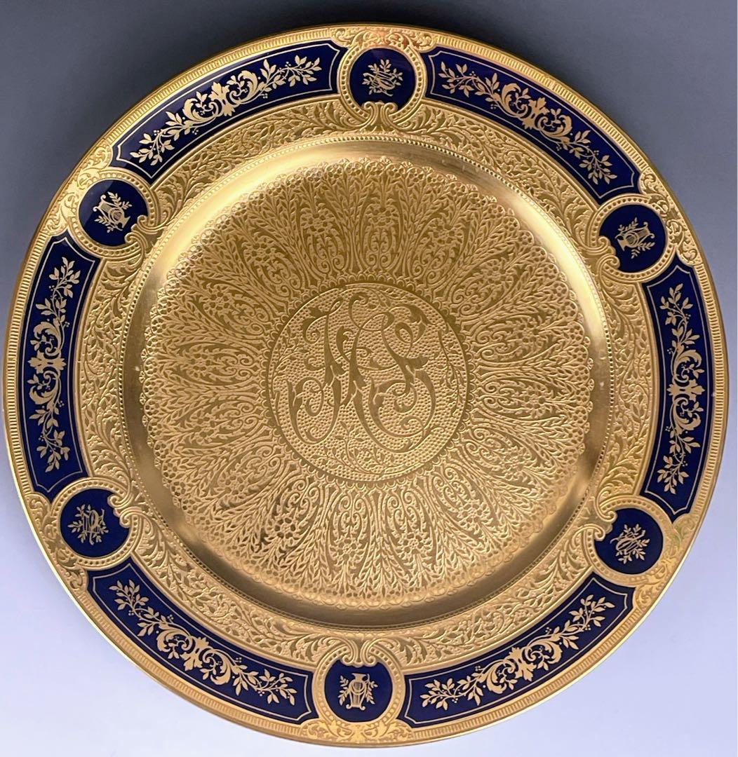 【美品・豪華】レノックス 金彩 モノグラム ２６．４㎝ 大皿 Lenox