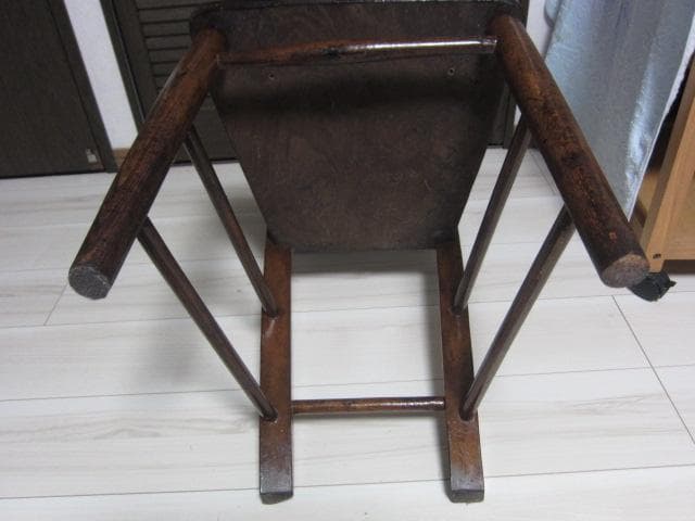 ☆レトロ ビンテージ☆チャーチチェア/教会椅子 木製 ポケット収納付　②