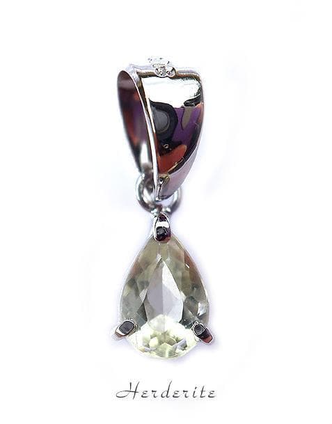 宝石質 ヘルデライト ペンダントトップ◇