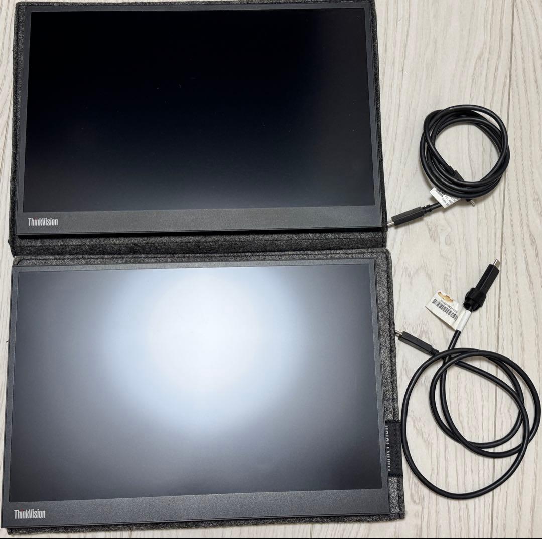Lenovo Thinkvision M14d 中古2台セット保証付