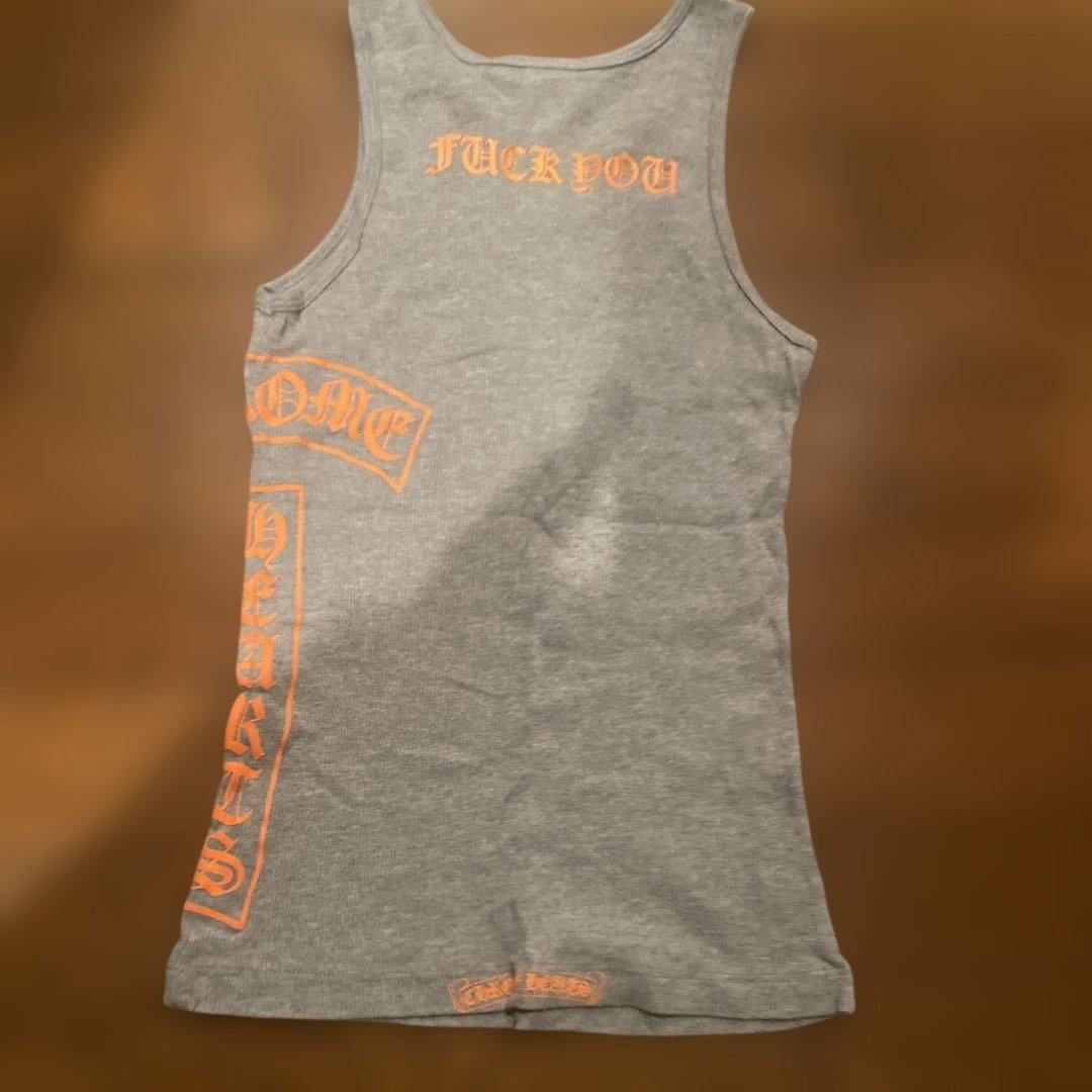 doorzo様 レア 正規 クロムハーツ 正規品　蛍光オレンジロゴ タンクトップ