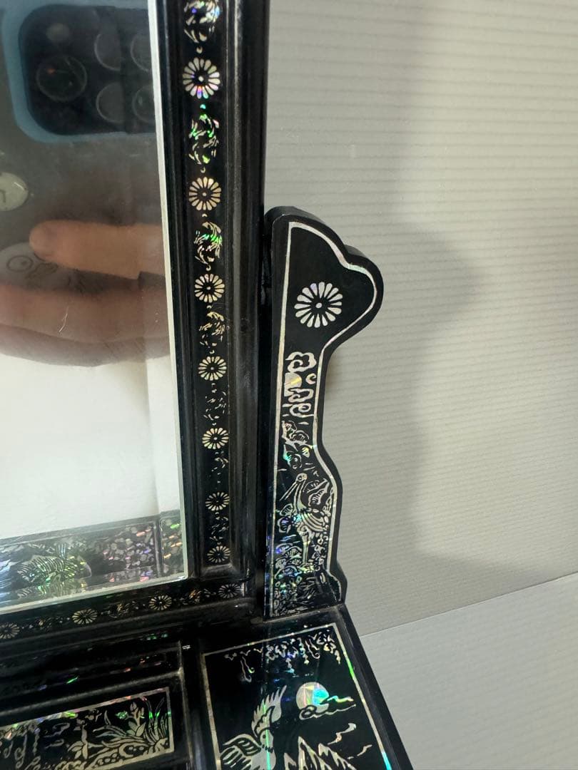 2608 螺鈿細工 鏡台 花鳥 ドレッサー