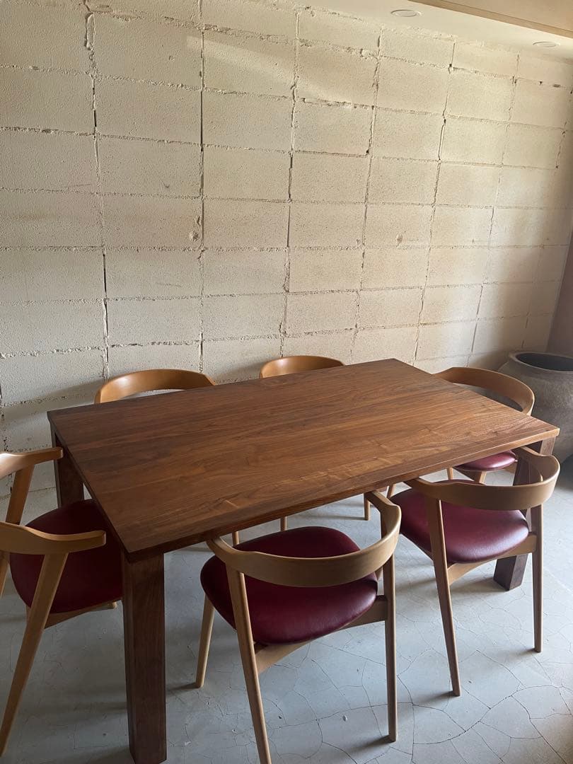 KASHIWA 柏木工　ウォールナット無垢材 ダイニングテーブル　北欧　高級