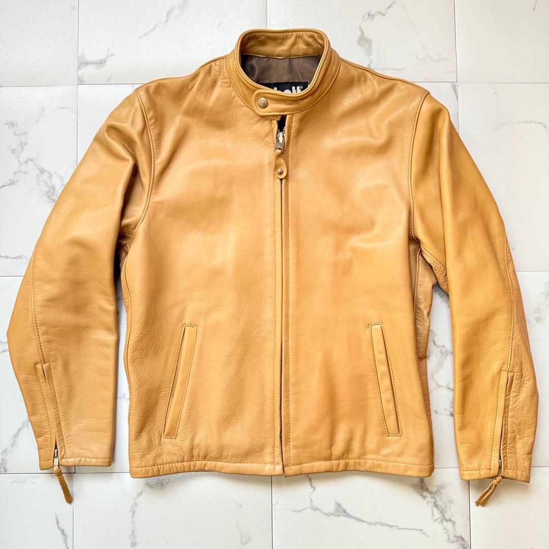 Schott AT877 シングルライダースジャケット 38牛革 USA製
