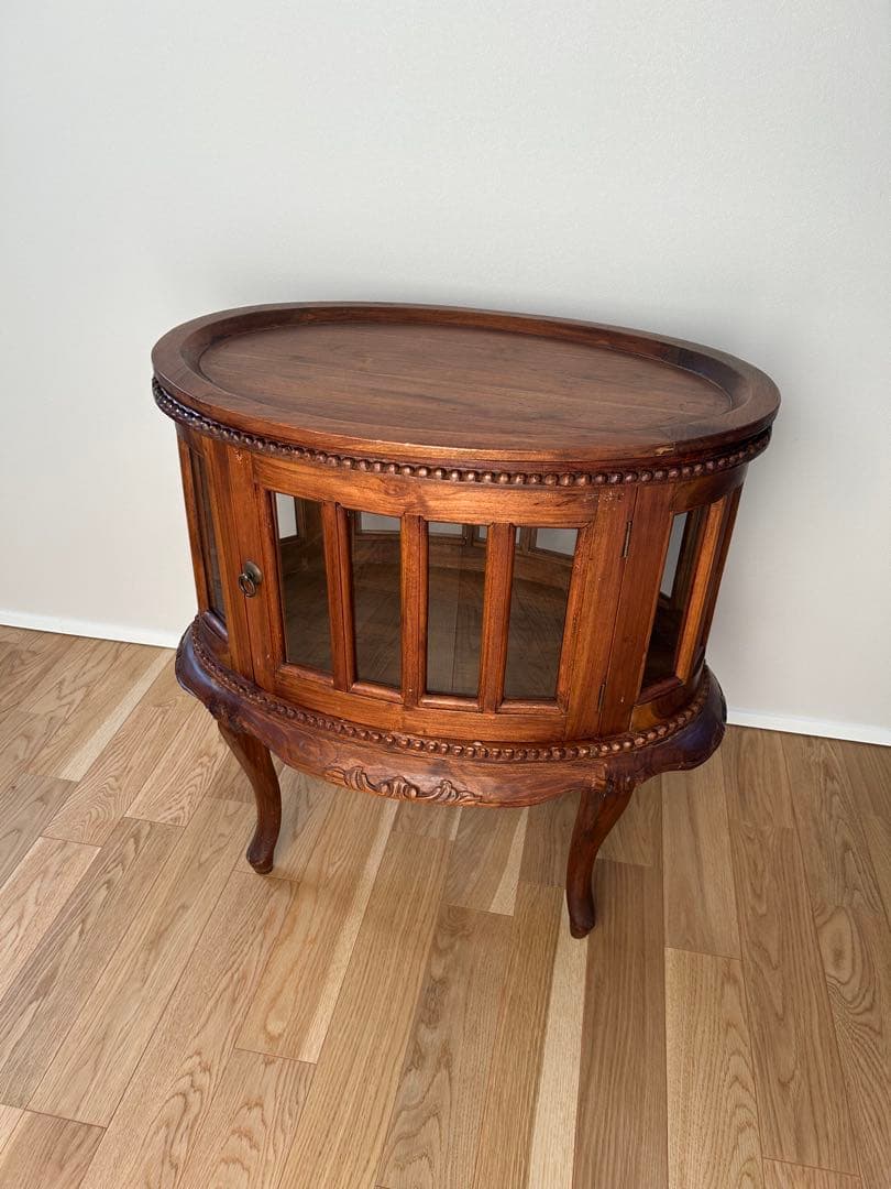 アンティーク　キュリオ　キャビネット