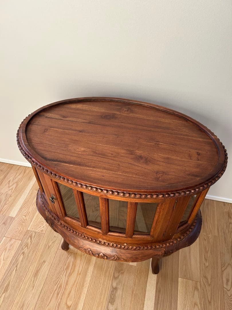 アンティーク　キュリオ　キャビネット