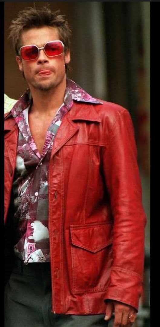 FIGHT CLUB タイラーダーデン 赤 レザージャケット 定価44000円