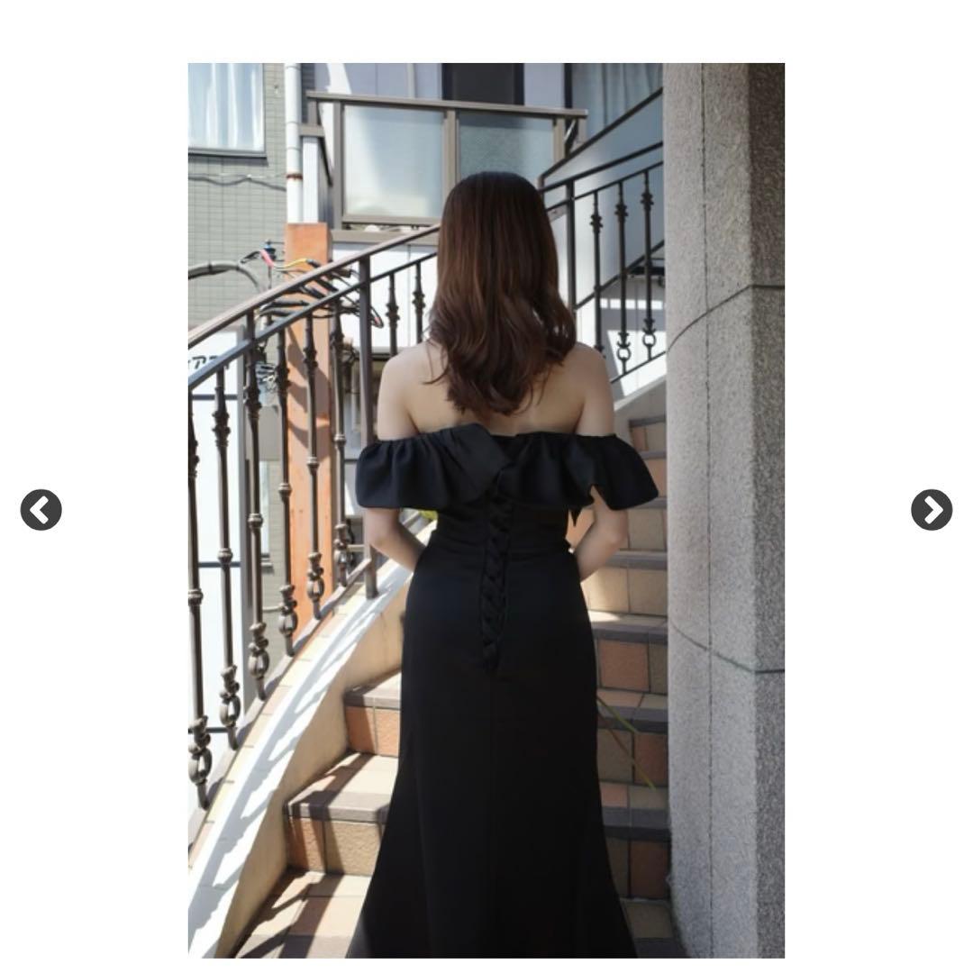 dress production オフショルダーソフトマーメイドドレス W268