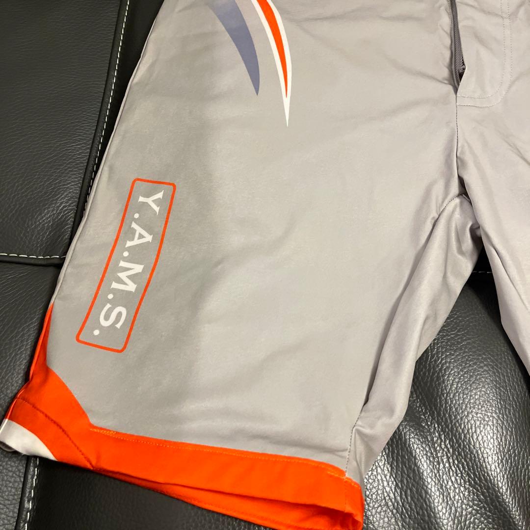 YAMS ステージショーツ　クロノス　グレー　オレンジ　ボディコンテスト