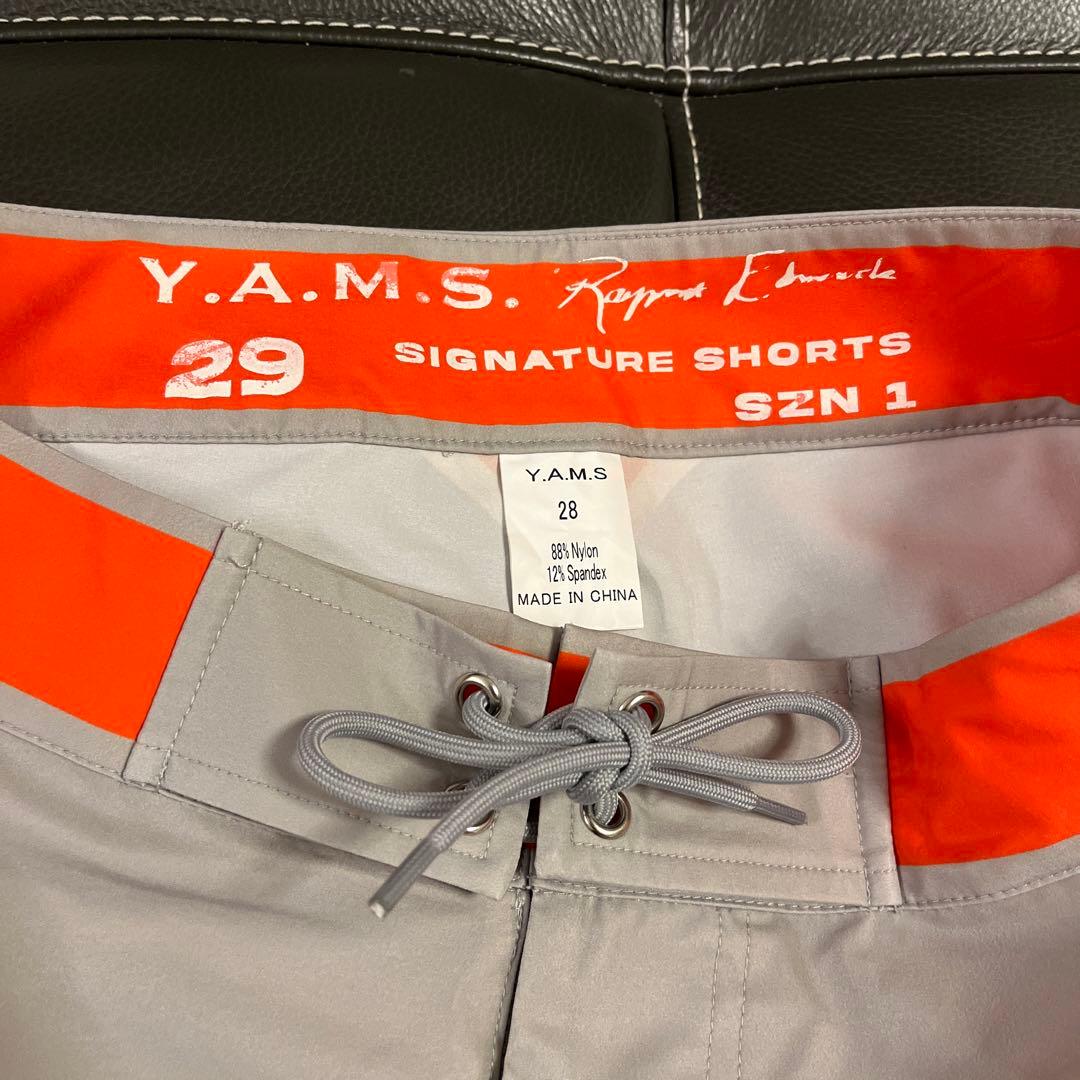 YAMS ステージショーツ　クロノス　グレー　オレンジ　ボディコンテスト