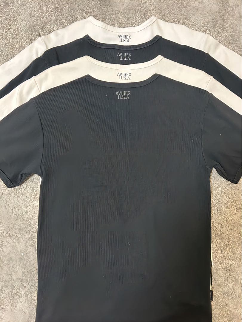 AVIREX Tシャツ 4枚セット 黒 白