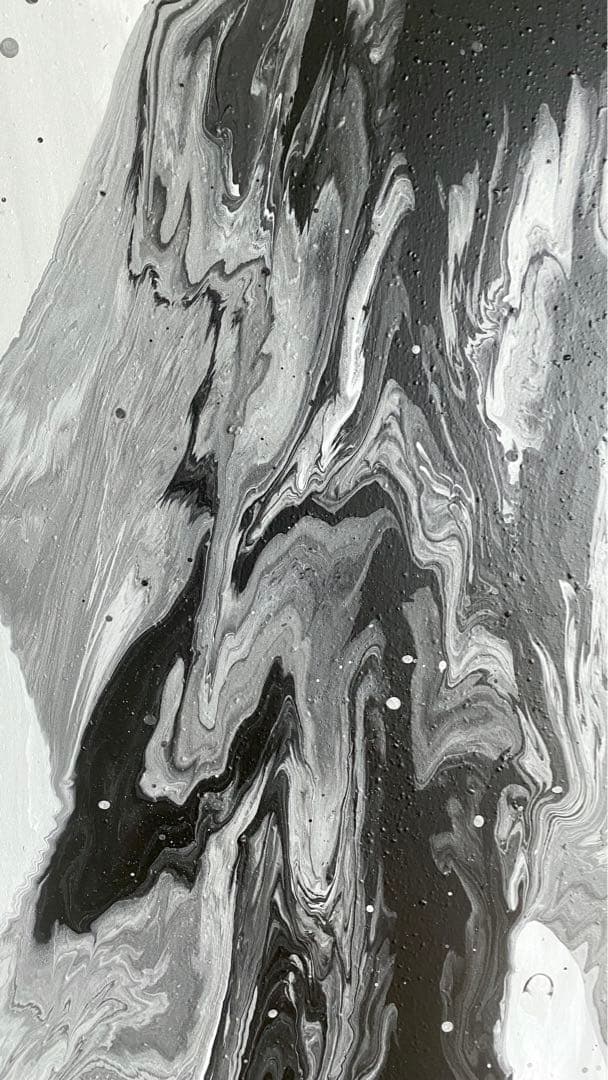 【フロイドアート ポーリングアート 絵】インテリア 美術 アクリル グレー 白黒