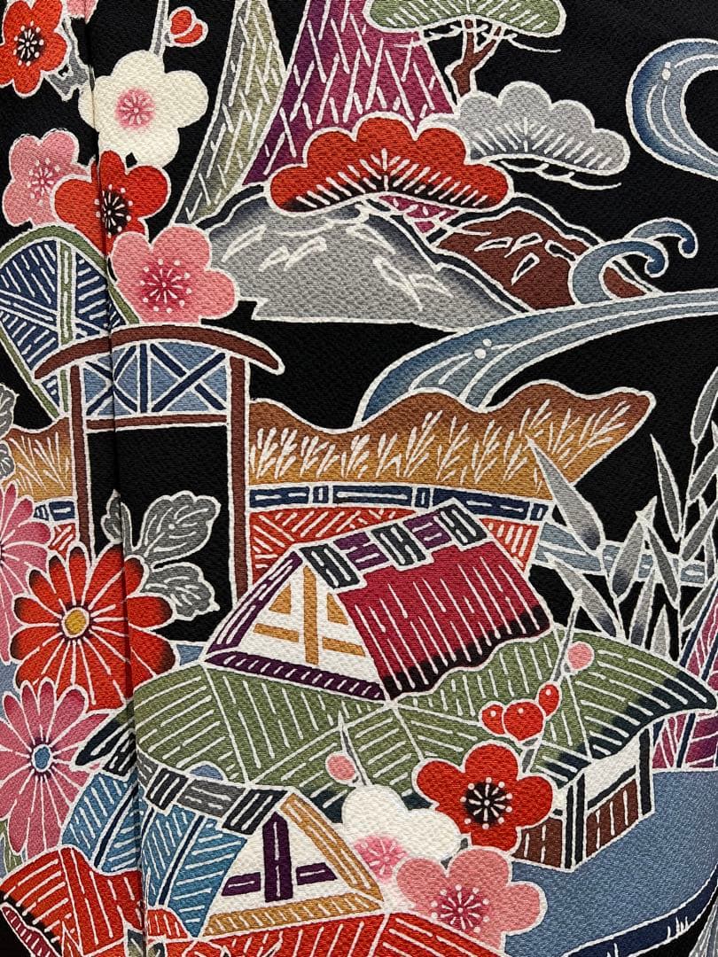 本紅型　振り袖　フルセット　長襦袢付　美品　成人式　帯の名門藤原織物　700