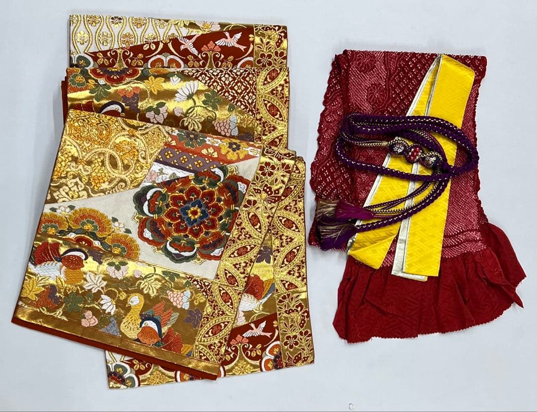 本紅型　振り袖　フルセット　長襦袢付　美品　成人式　帯の名門藤原織物　700