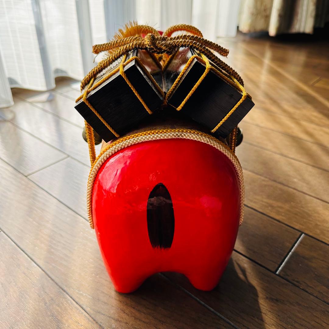 【大型/赤べこ/縁起物】 郷土玩具 アンティーク 骨董品 希少 千両べこ