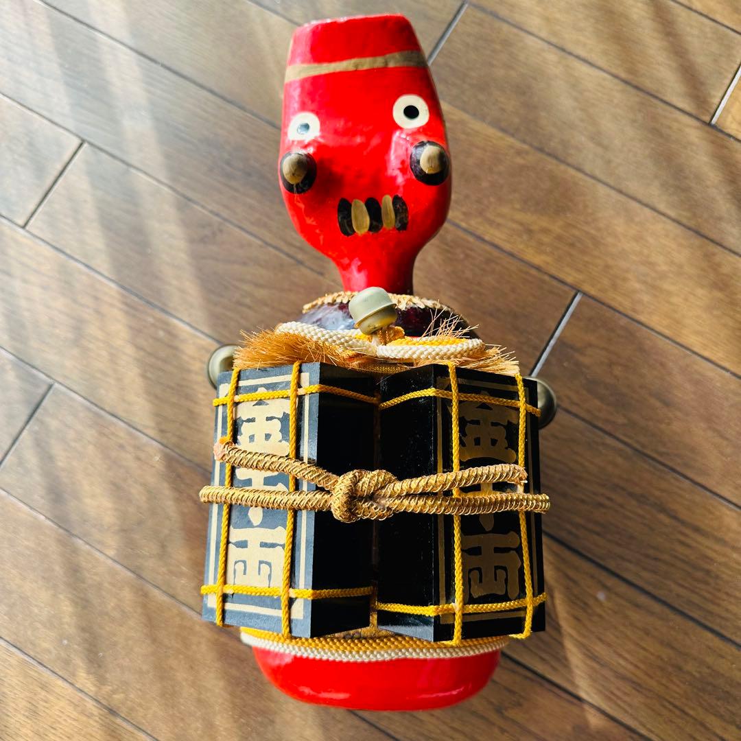 【大型/赤べこ/縁起物】 郷土玩具 アンティーク 骨董品 希少 千両べこ