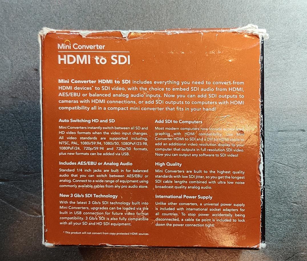 Blackmagic Design ミニコンバーター HDMI to SDI
