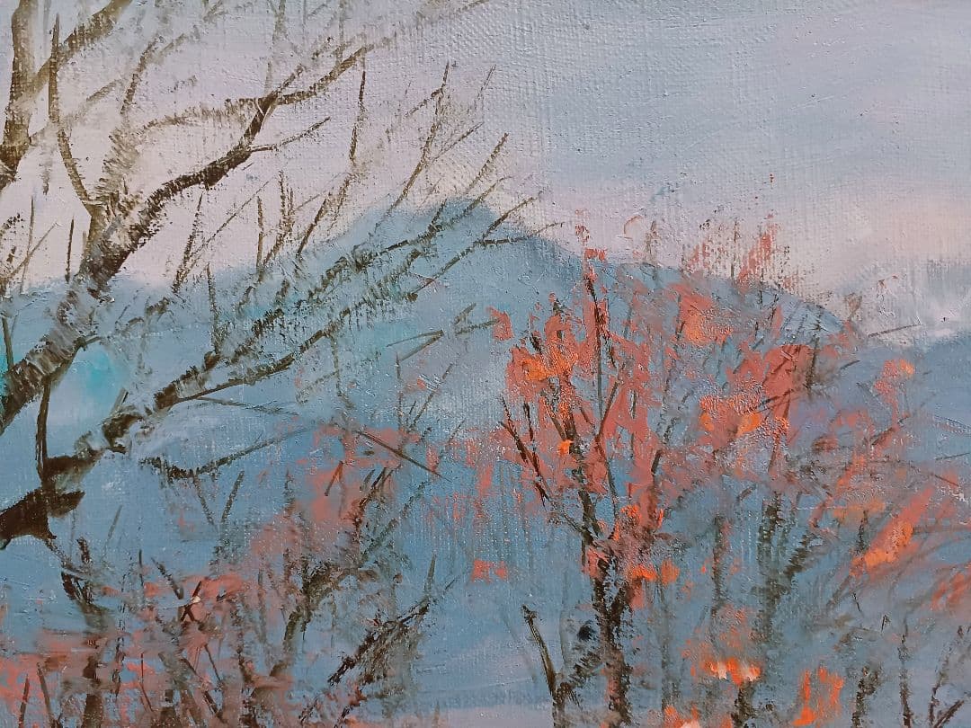 ◆ 佐藤あつ子　「丘の杏花」　一枚の繪　大調和会　◆