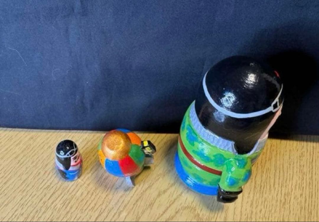 ロシア　アーティスト　宇宙マトリョーシカ　3組。長期保存