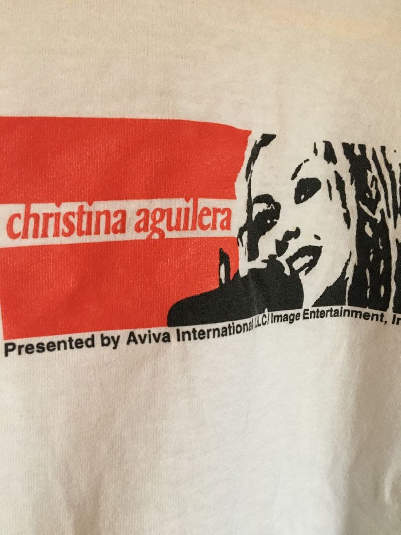 90s クリスティーナアギレラ USA製　ヴィンテージ　チビTシャツ　レディース