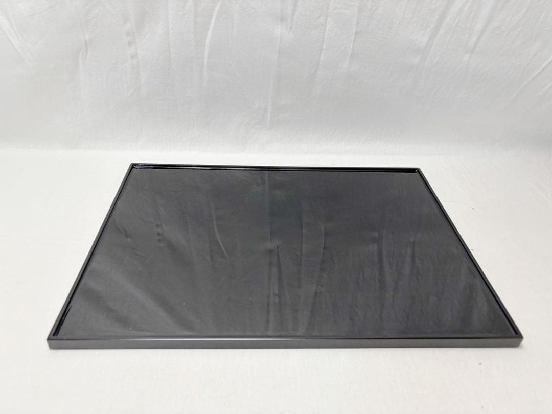 ほぼ未使用 懐石道具 三代目惣兵衛作 天然木製 黒塗 尺3寸 長角膳 5客揃紙箱