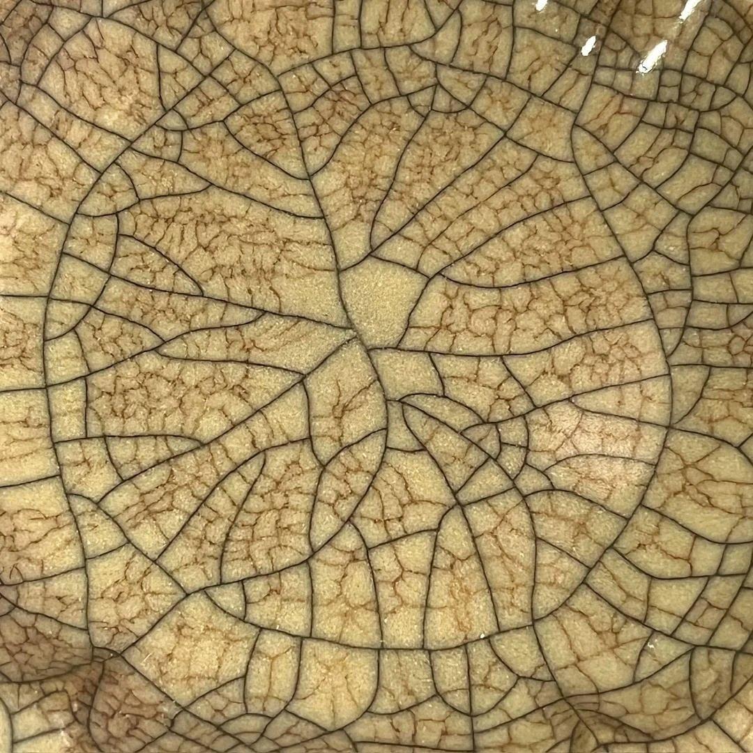 唐物 哥窯稜花盤 中国美術 古玩 SH22