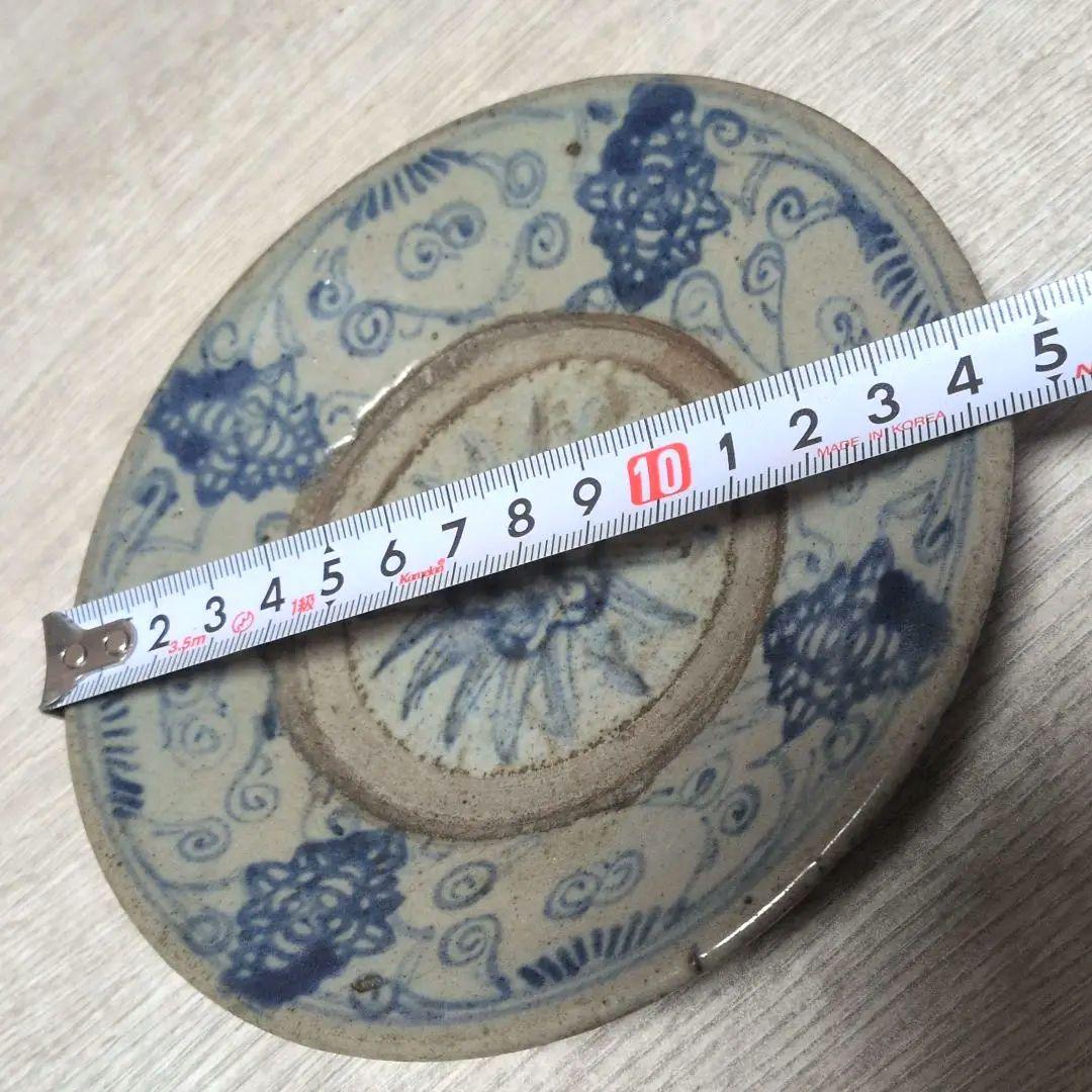 清花菊花紋小皿 中国 古美術 骨董