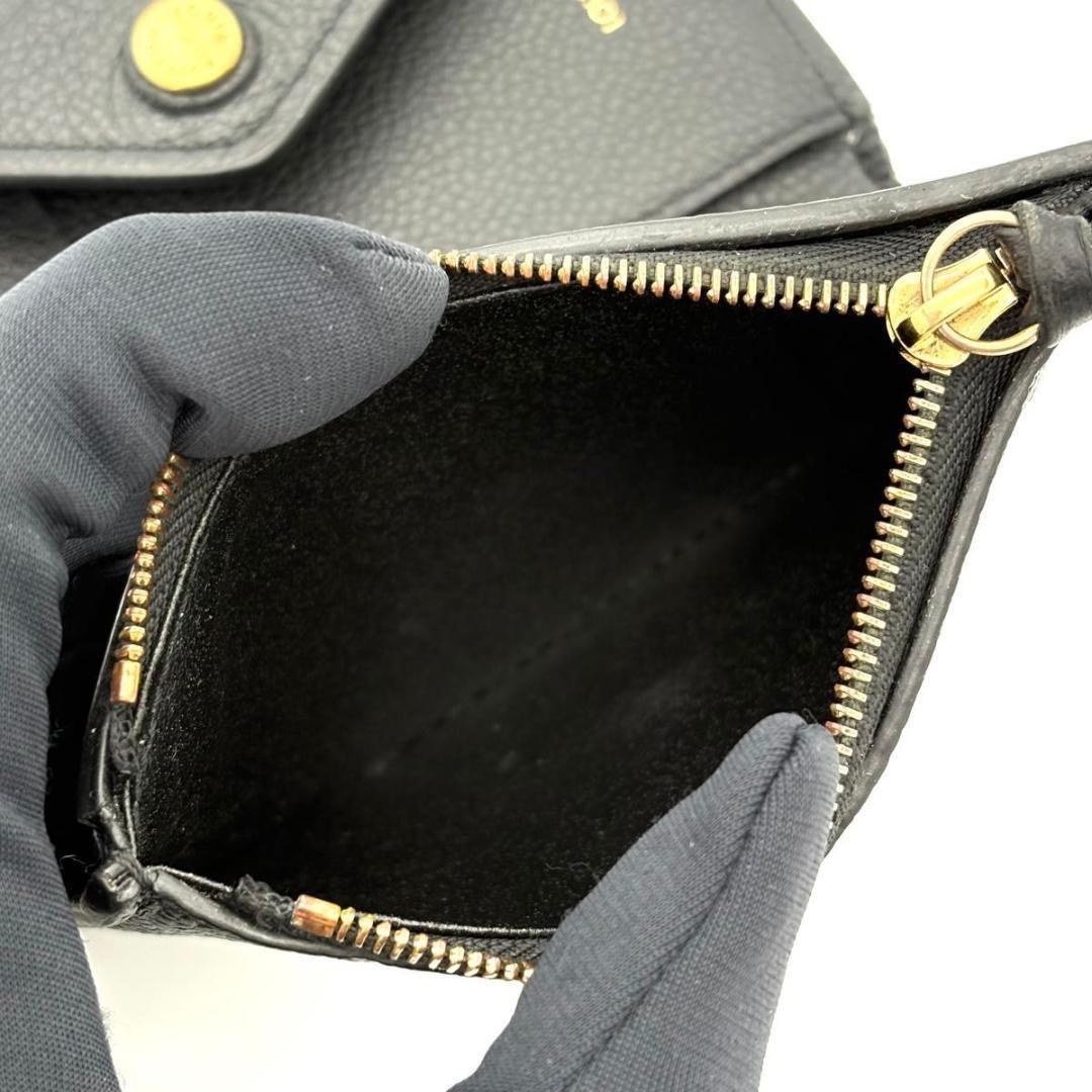 ユウ76　ルイヴィトン 折財布 モノグラム ヴィクトリーヌ 黒 2454