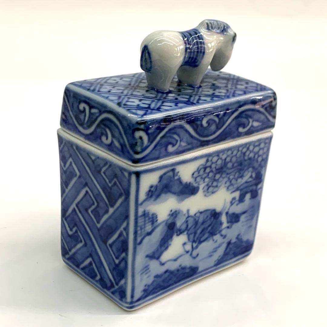 【香合　干支　午】高野昭阿弥　共箱