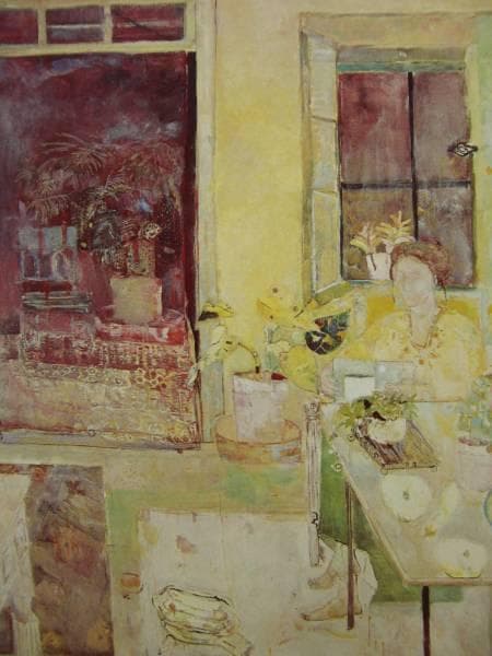 ピエール ルシュール、「室内」、希少な画集より、新品高級額・額装付、状態良好