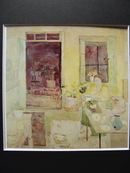 ピエール ルシュール、「室内」、希少な画集より、新品高級額・額装付、状態良好