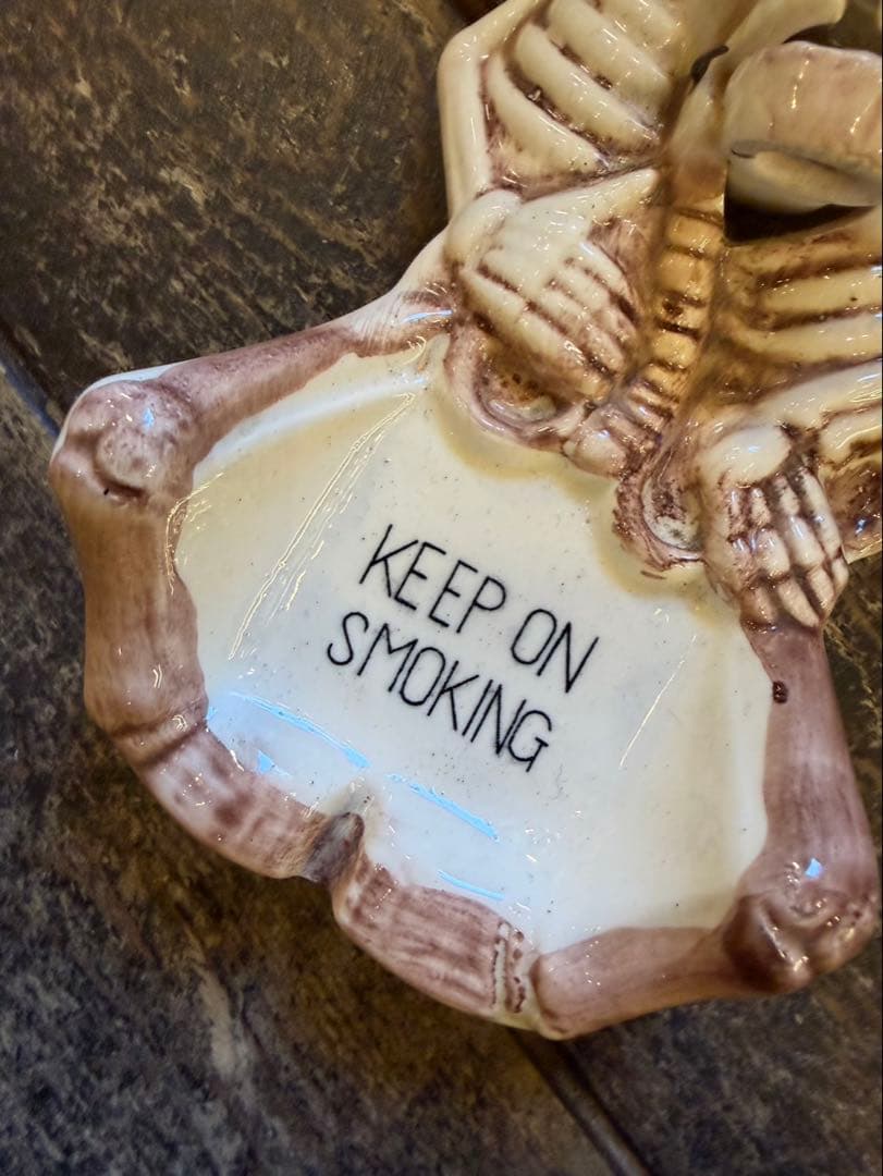 ヴィンテージ スカル 灰皿 オキュパイドジャパン 陶器製