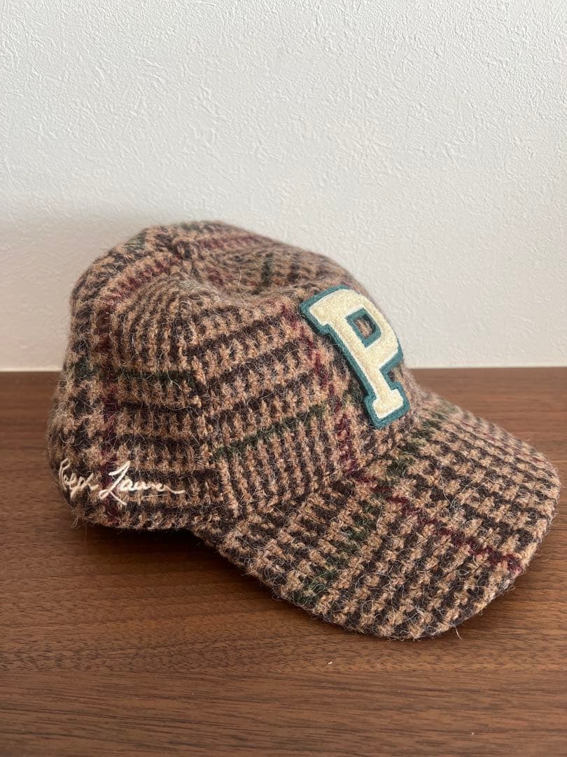 【美品】ラルフローレン　ツイード　キャップ