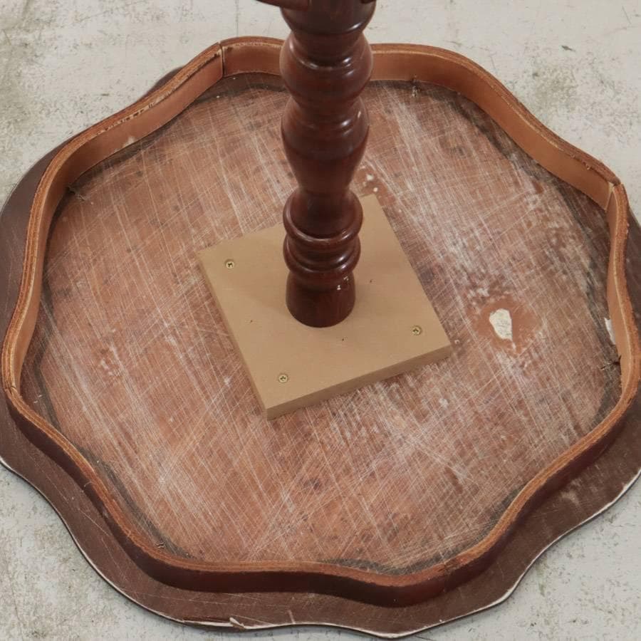 イタリア製クラシカル家具 サイドテーブル 木製 象嵌細工 高さ61cm