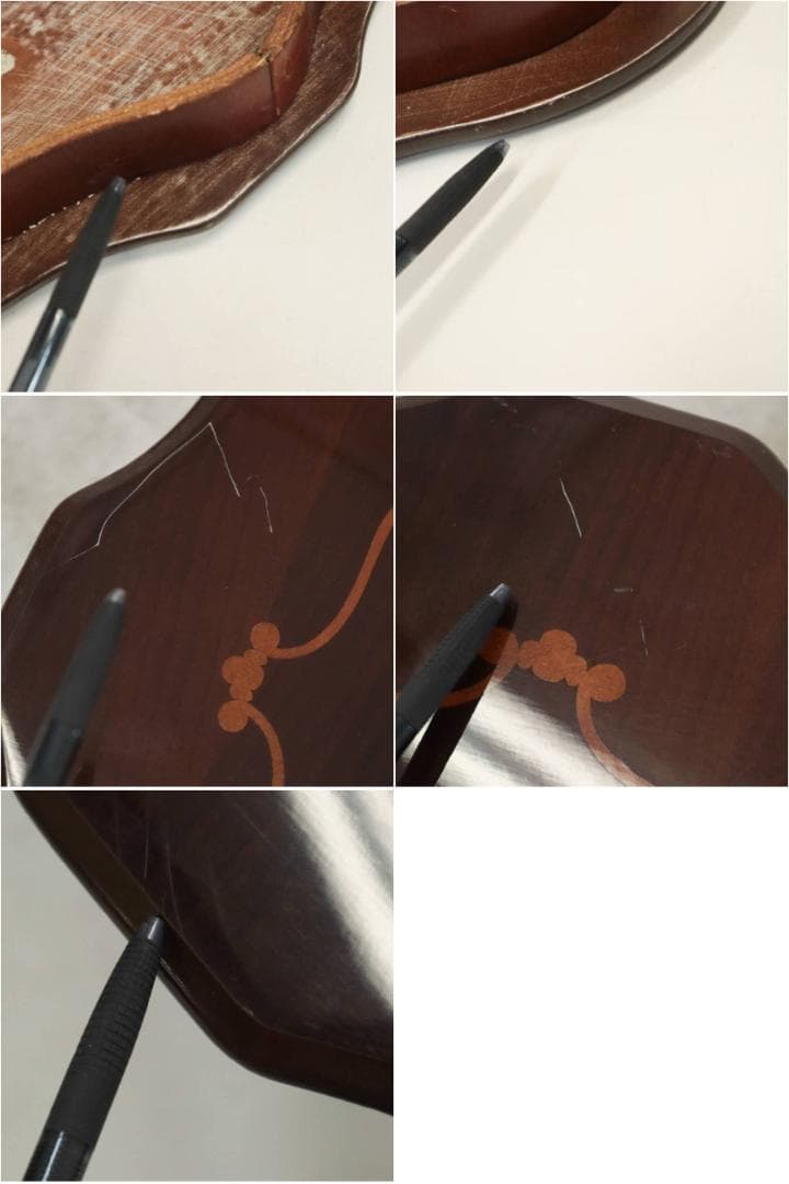 イタリア製クラシカル家具 サイドテーブル 木製 象嵌細工 高さ61cm