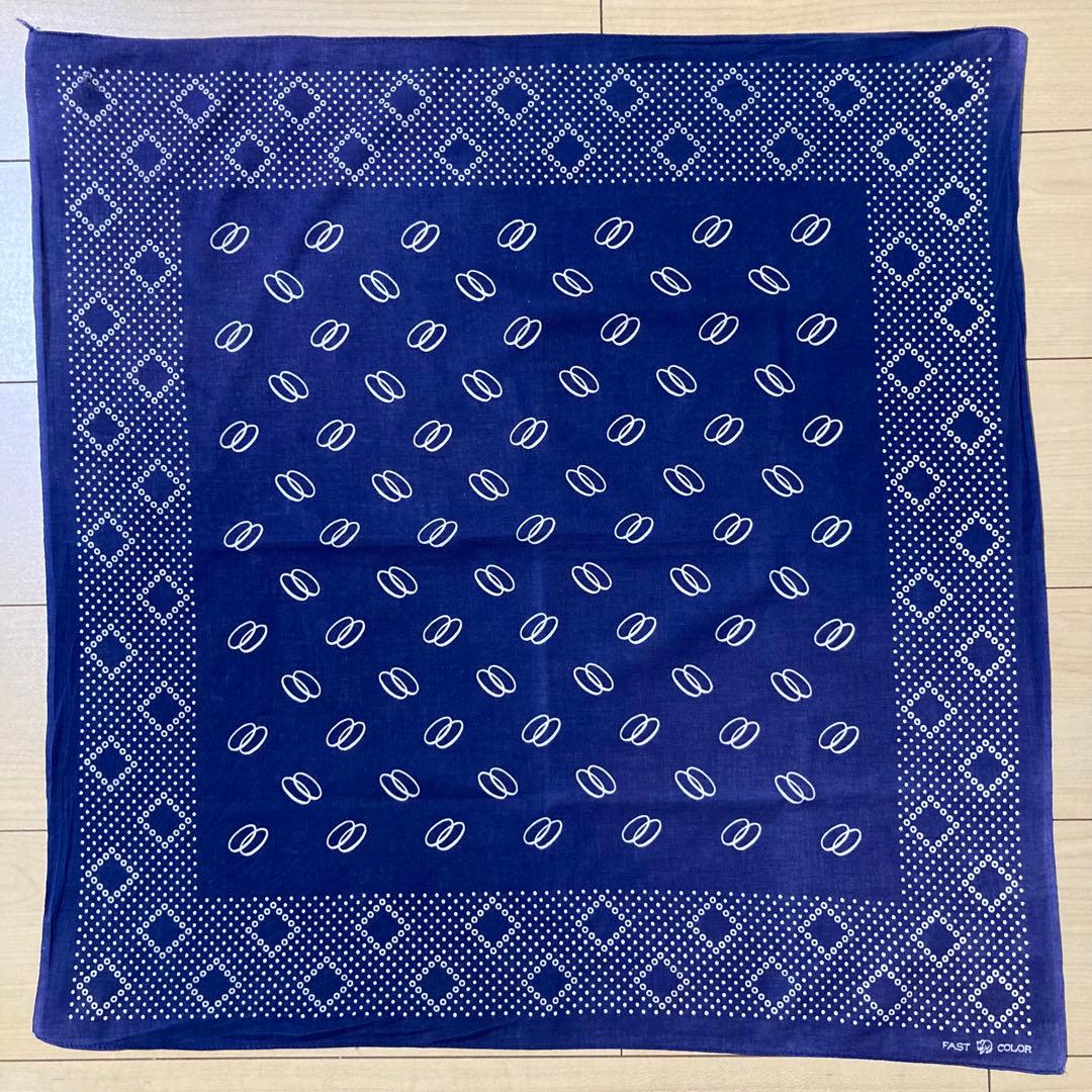 希少 40s 下鼻 ゾウ 両耳 ドット バンダナ FAST COLOR 大判