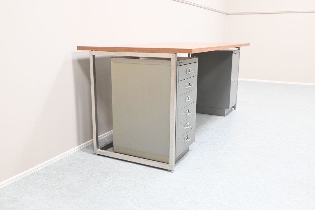 BISLEY ビスレー デスク Lフット キャビネット ワゴン付