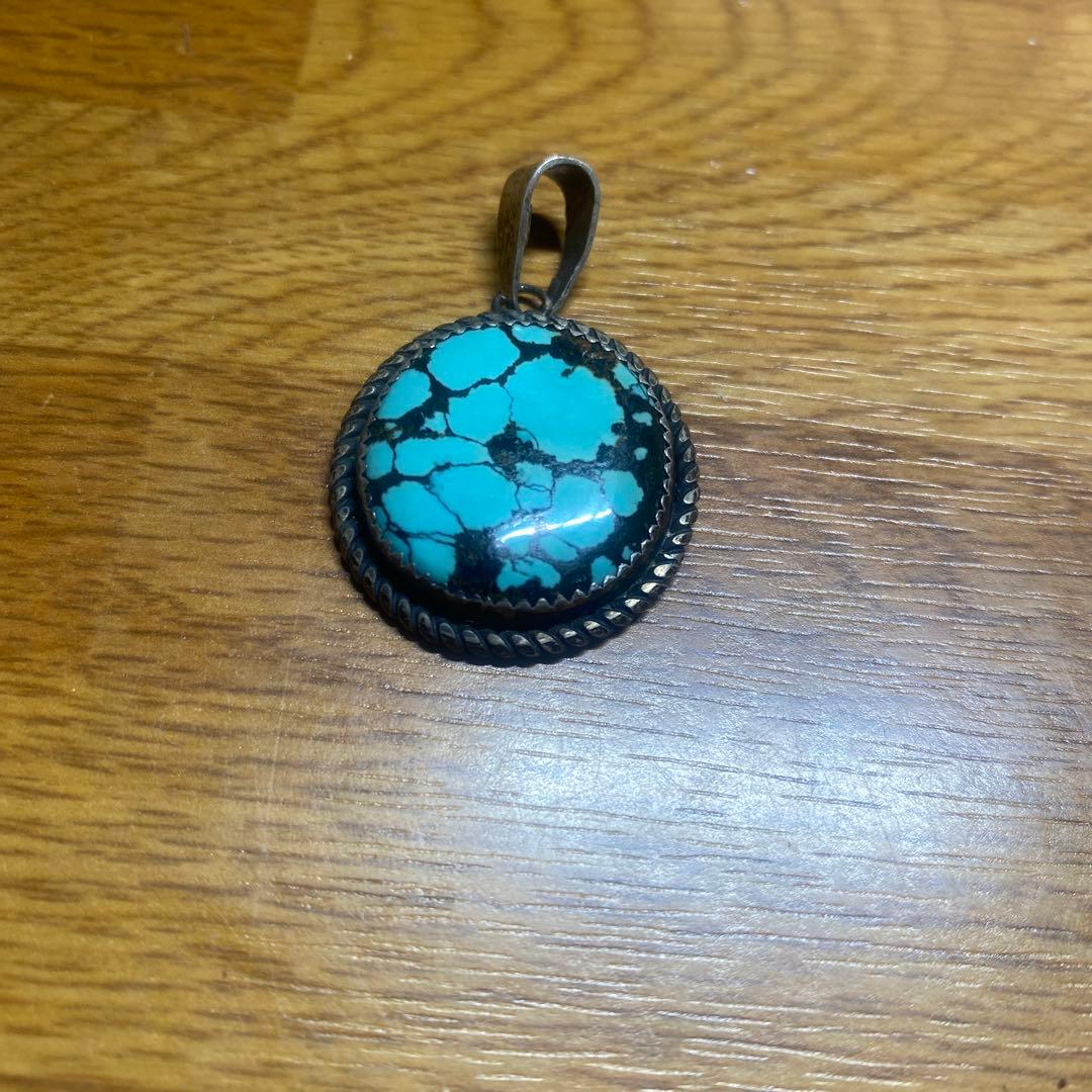 ターコイズネックレス　トップ　シルバー925