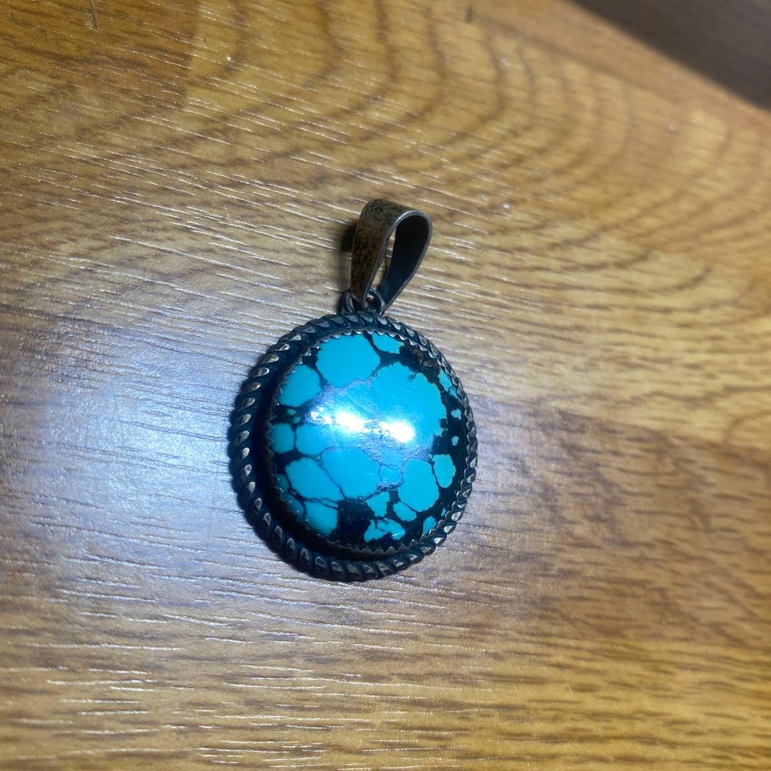 ターコイズネックレス　トップ　シルバー925