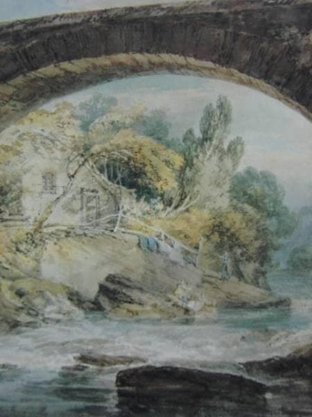 J.M.W.ターナー、ワイ川にかかる、希少画集画、 新品額装付