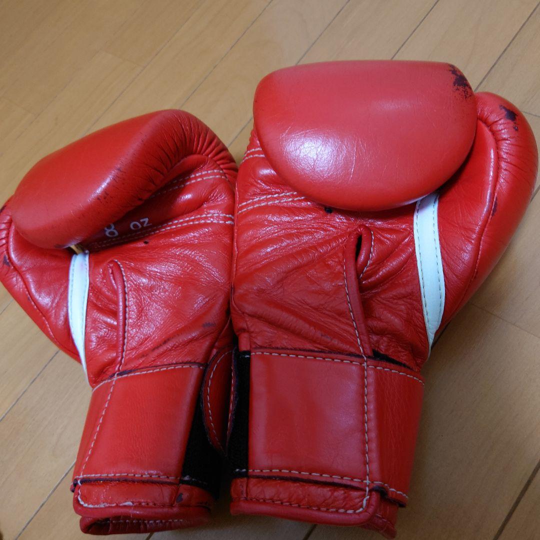 最終価格 Winning ボクシンググローブ 8oz レッド マジックテープ式