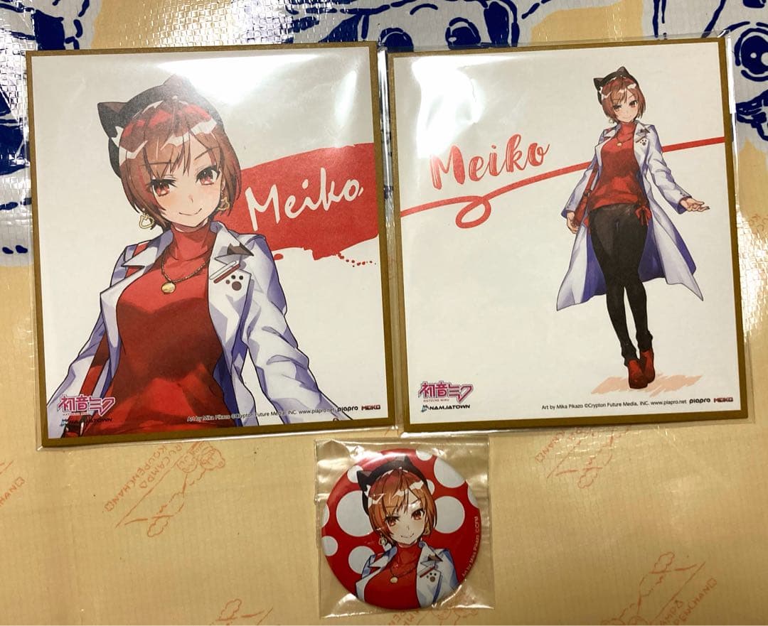 MEIKO ナンジャタウン ミニ色紙風カード 缶バッジ セット